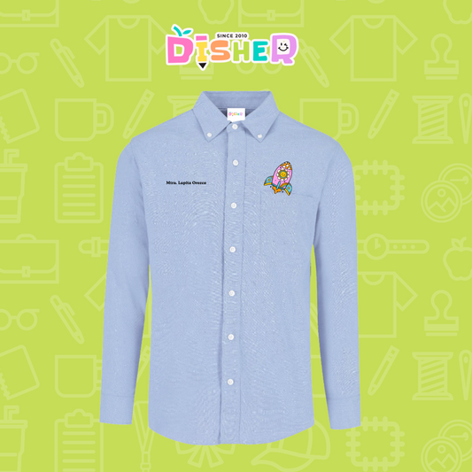 CBOL-C-027: Camisa Bordada Oxford Manga Larga Caballero I Cohete