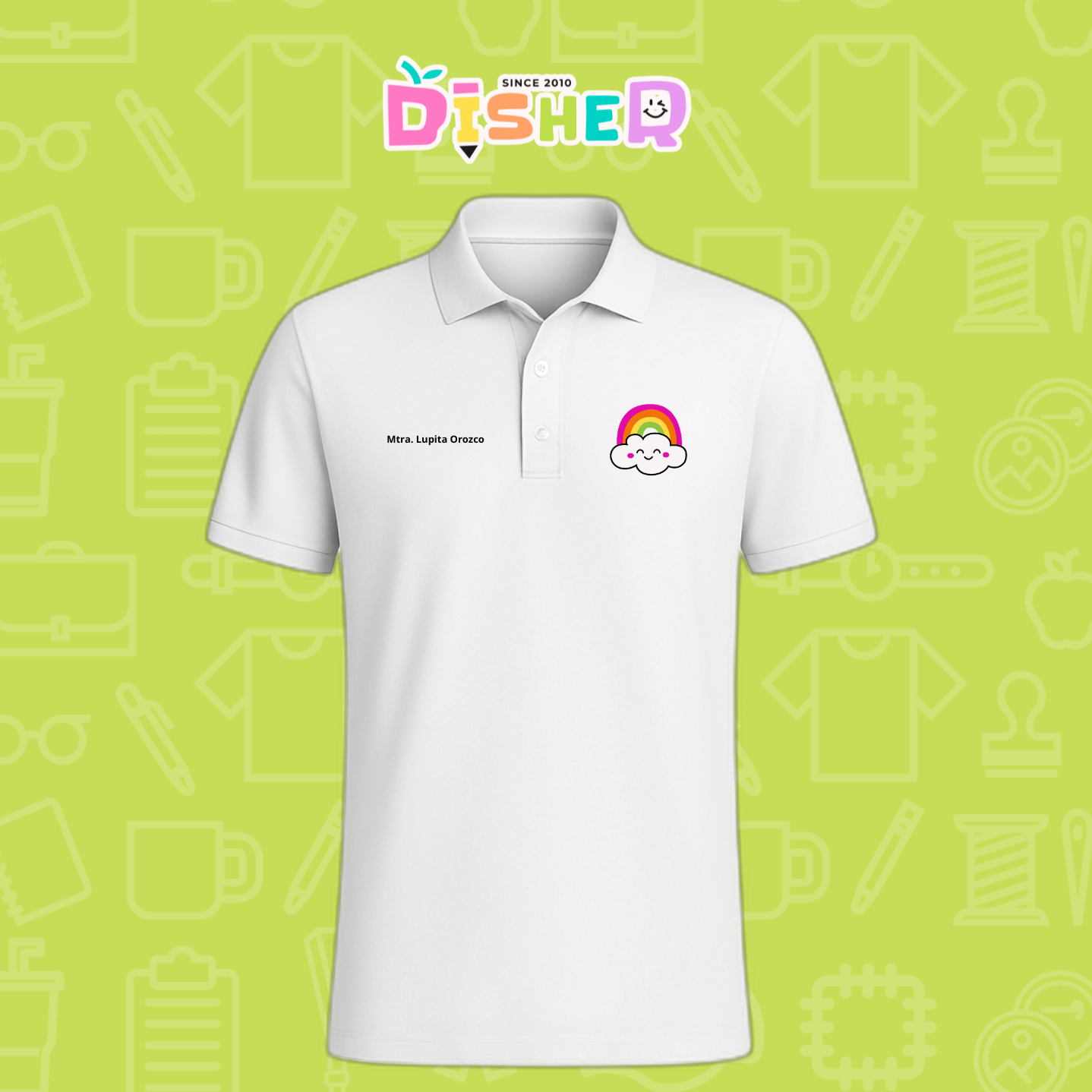 PBD-C-0017: Polo Bordada Dry Fit Caballero I Nube arcoíris
