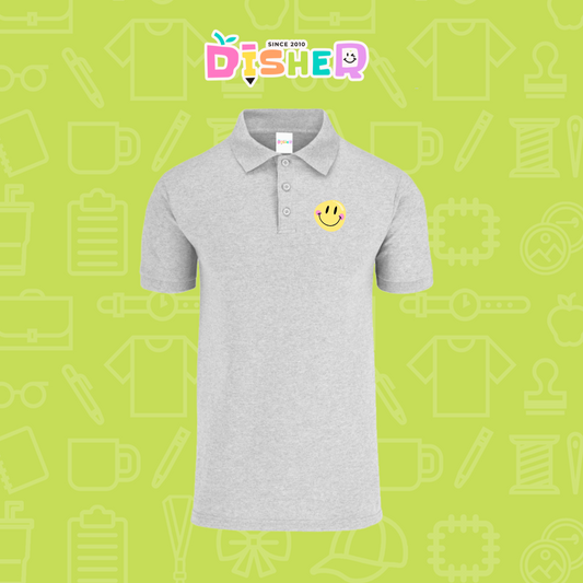 PBY-C-0021: Polo Bordada 50/50 Caballero I Happy face