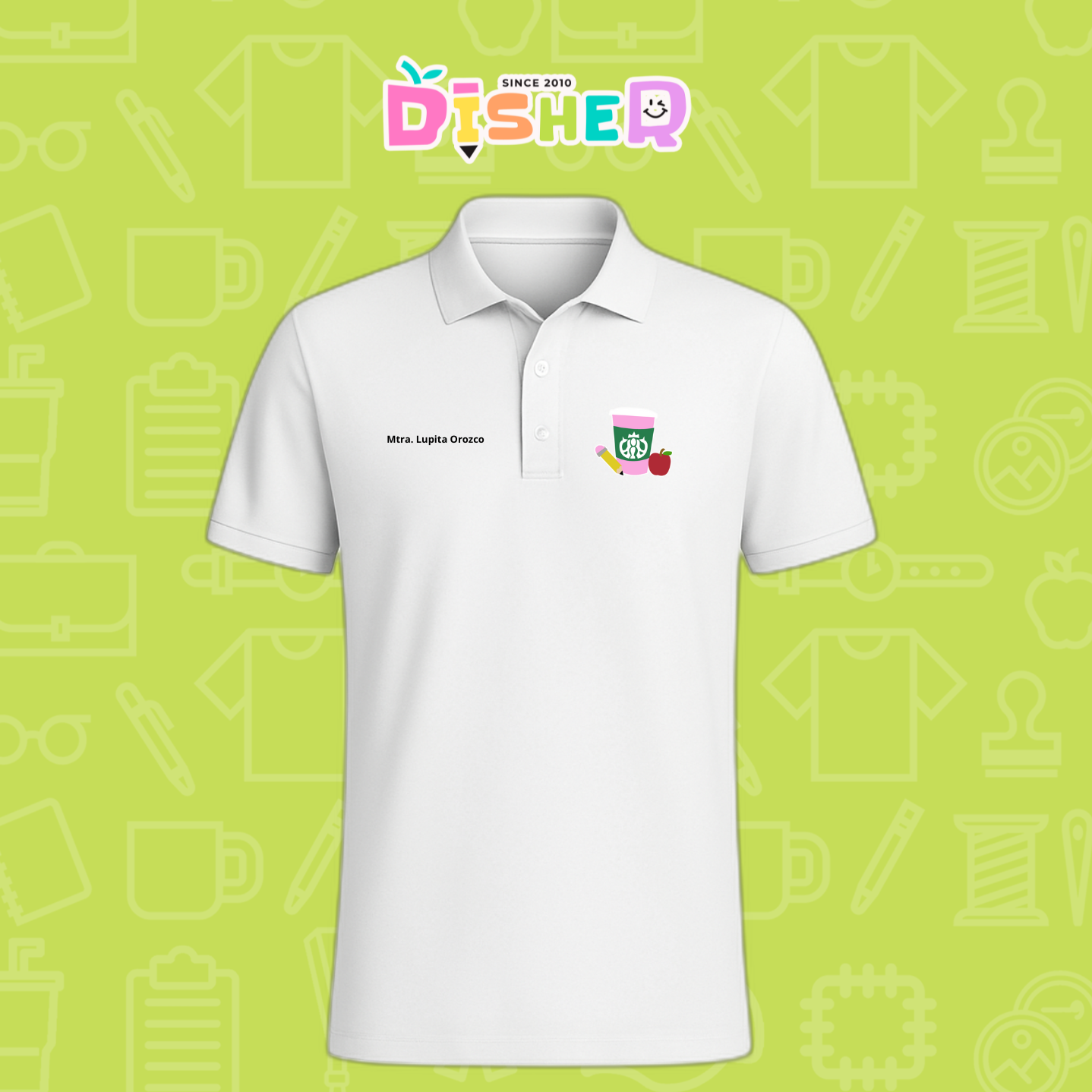 PBD-C-0037: Polo Bordada Dry Fit Caballero I Teacher Starbucks