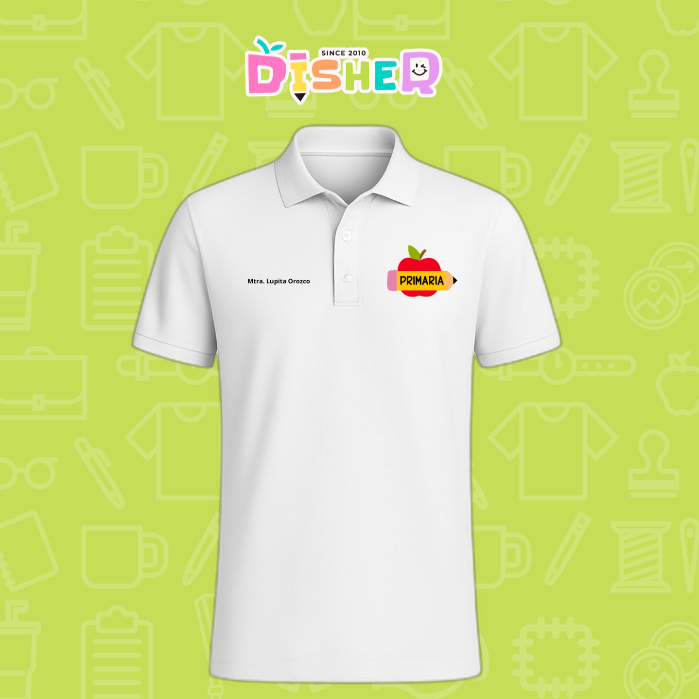 PBD-C-0086: Polo Bordada Dry Fit Caballero I Teacher rainbow