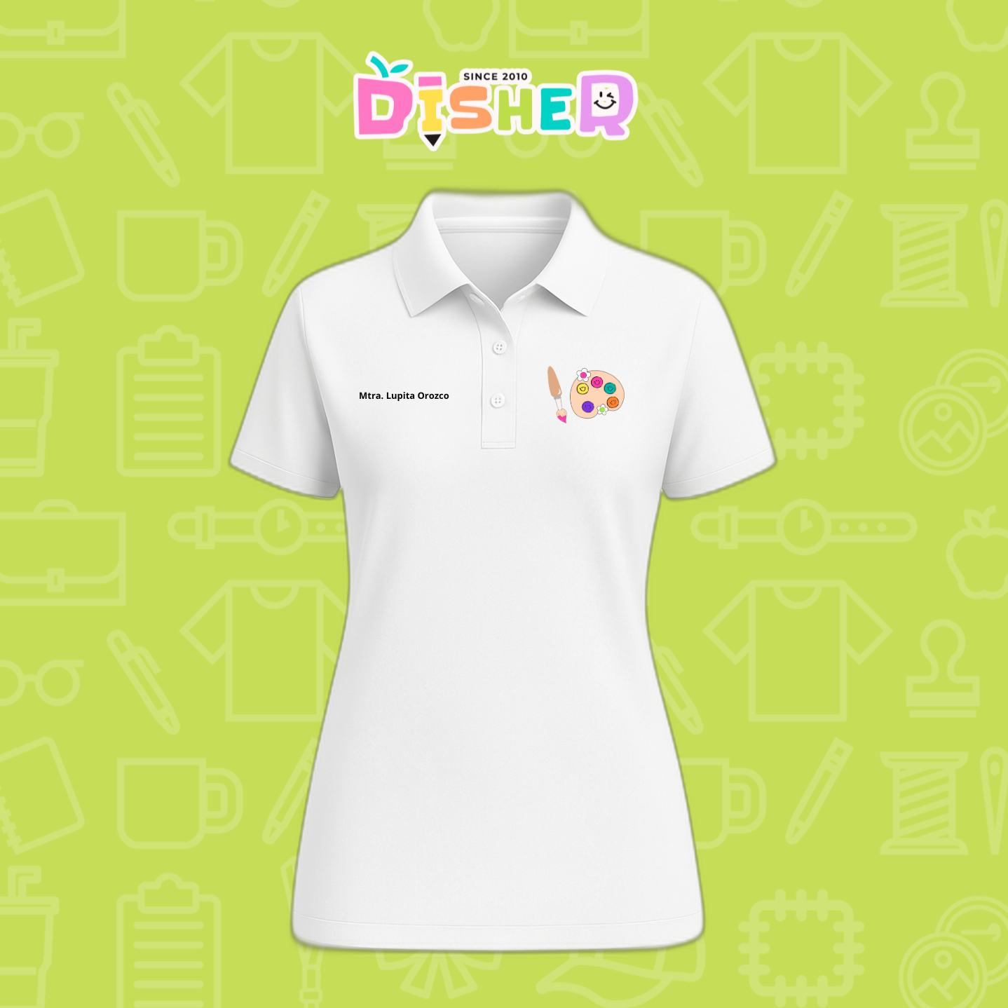 PBD-D-058: Polo Bordada Dry Fit Dama I Acuarelas