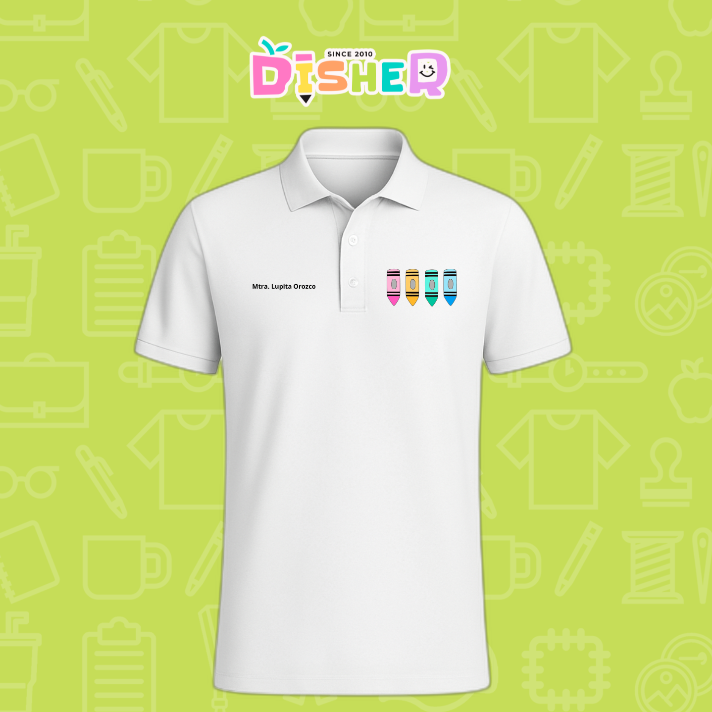 PBD-C-0045: Polo Bordada Dry Fit Caballero I Crayolas pastel