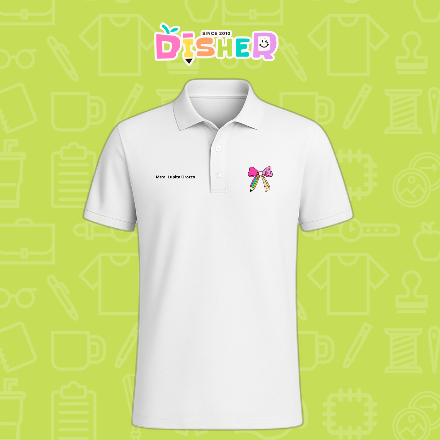 PBD-C-0040: Polo Bordada Dry Fit Caballero I Moño arcoiris