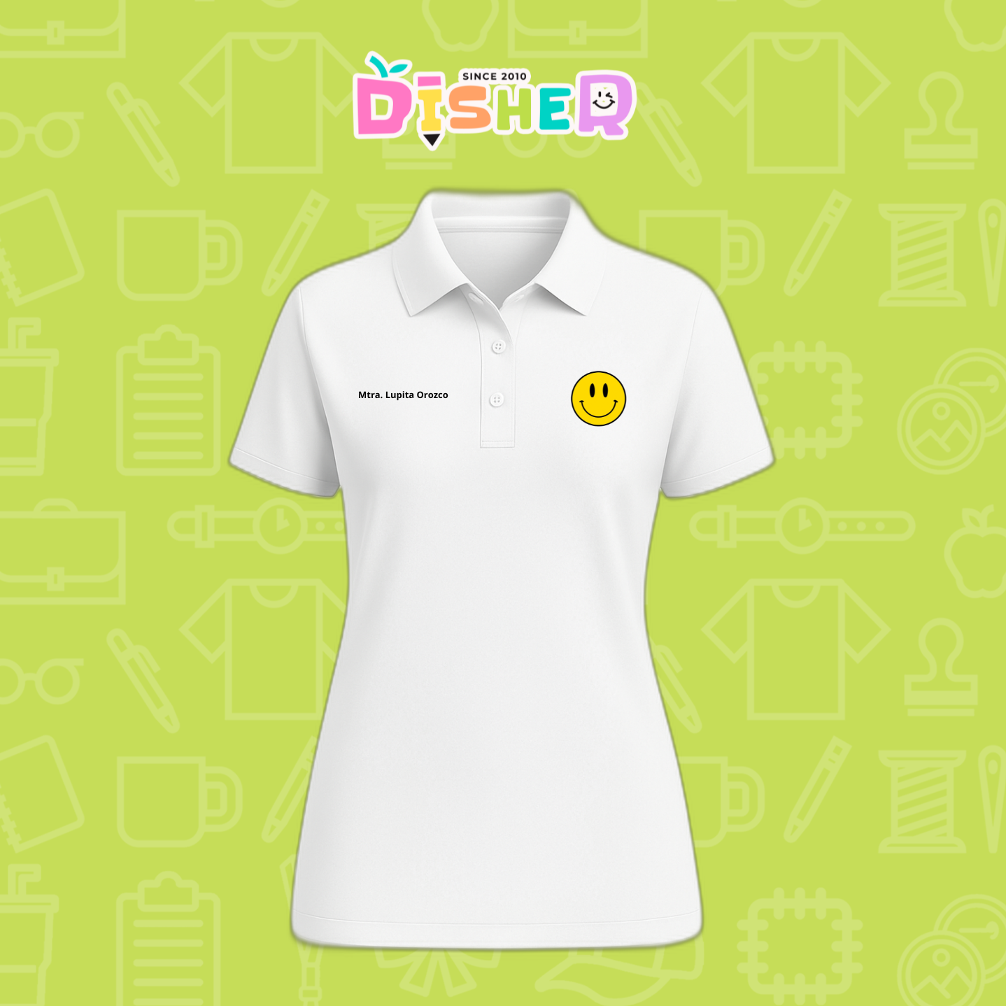PBD-D-084: Polo Bordada Dry Fit Dama I Manzana preescolar