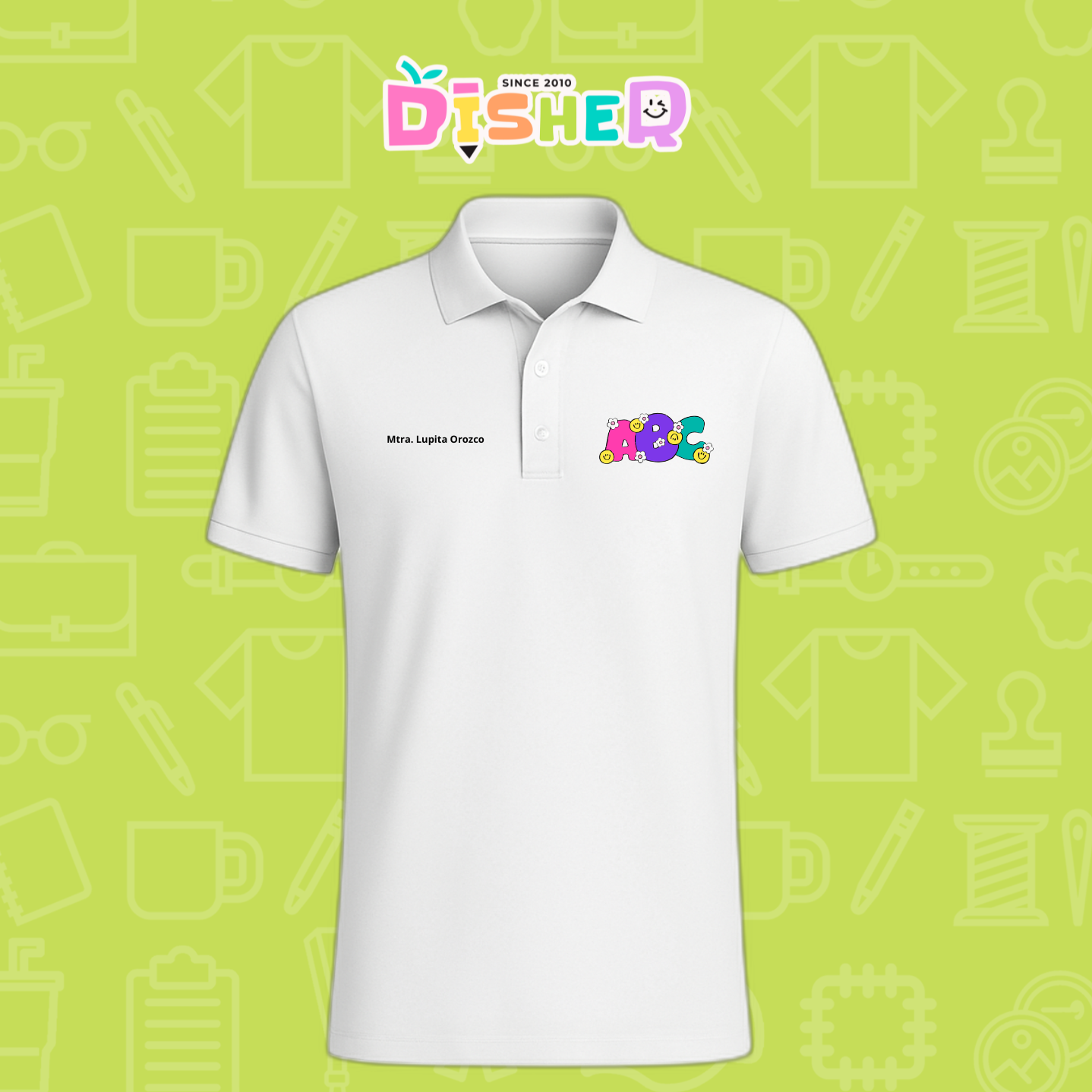PBD-C-0043: Polo Bordada Dry Fit Caballero I Abc flores