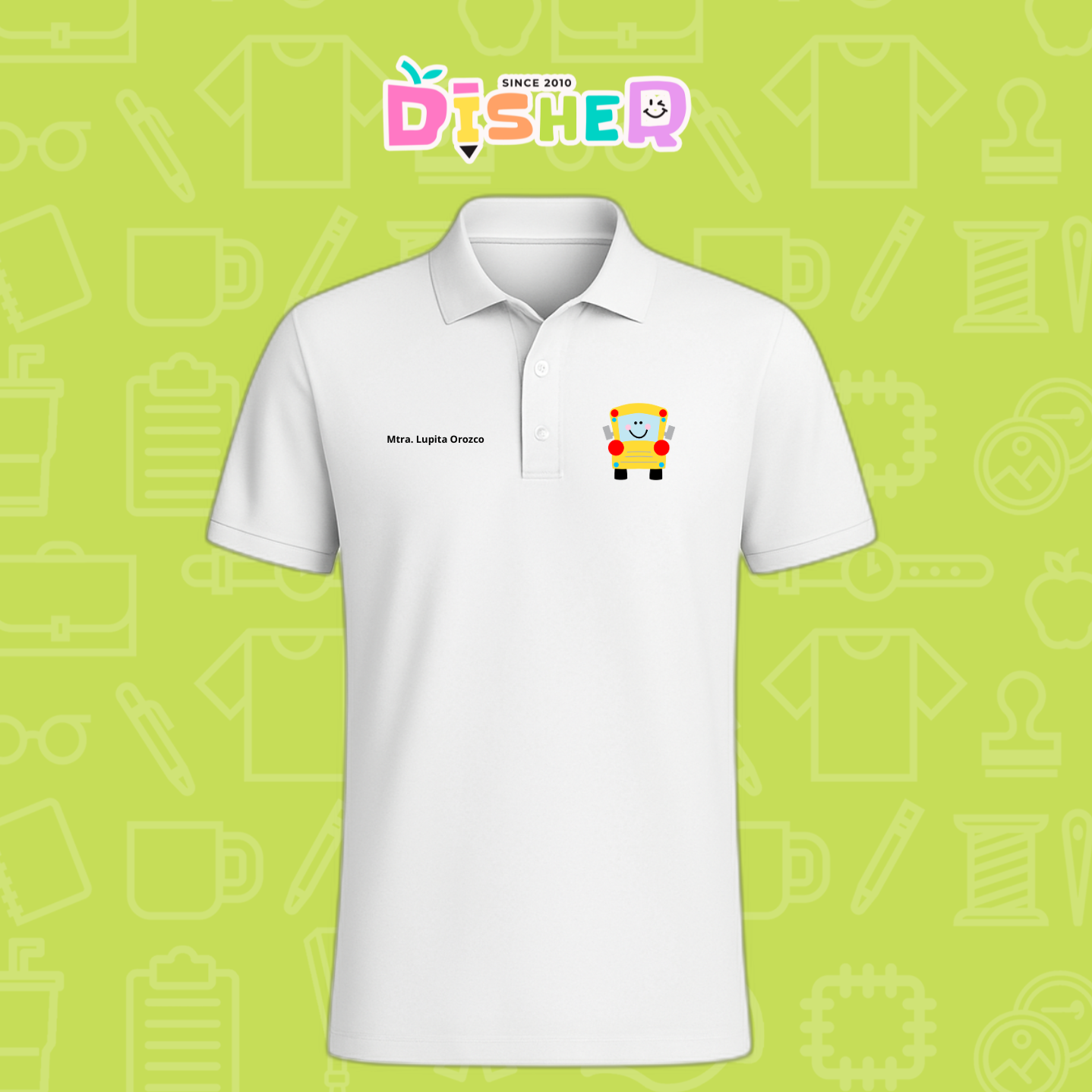 PBD-C-0035: Polo Bordada Dry Fit Caballero I Smile bus