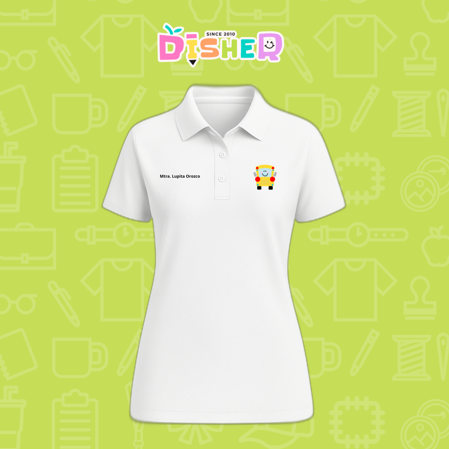 PBD-D-035: Polo Bordada Dry Fit Dama I Smile bus