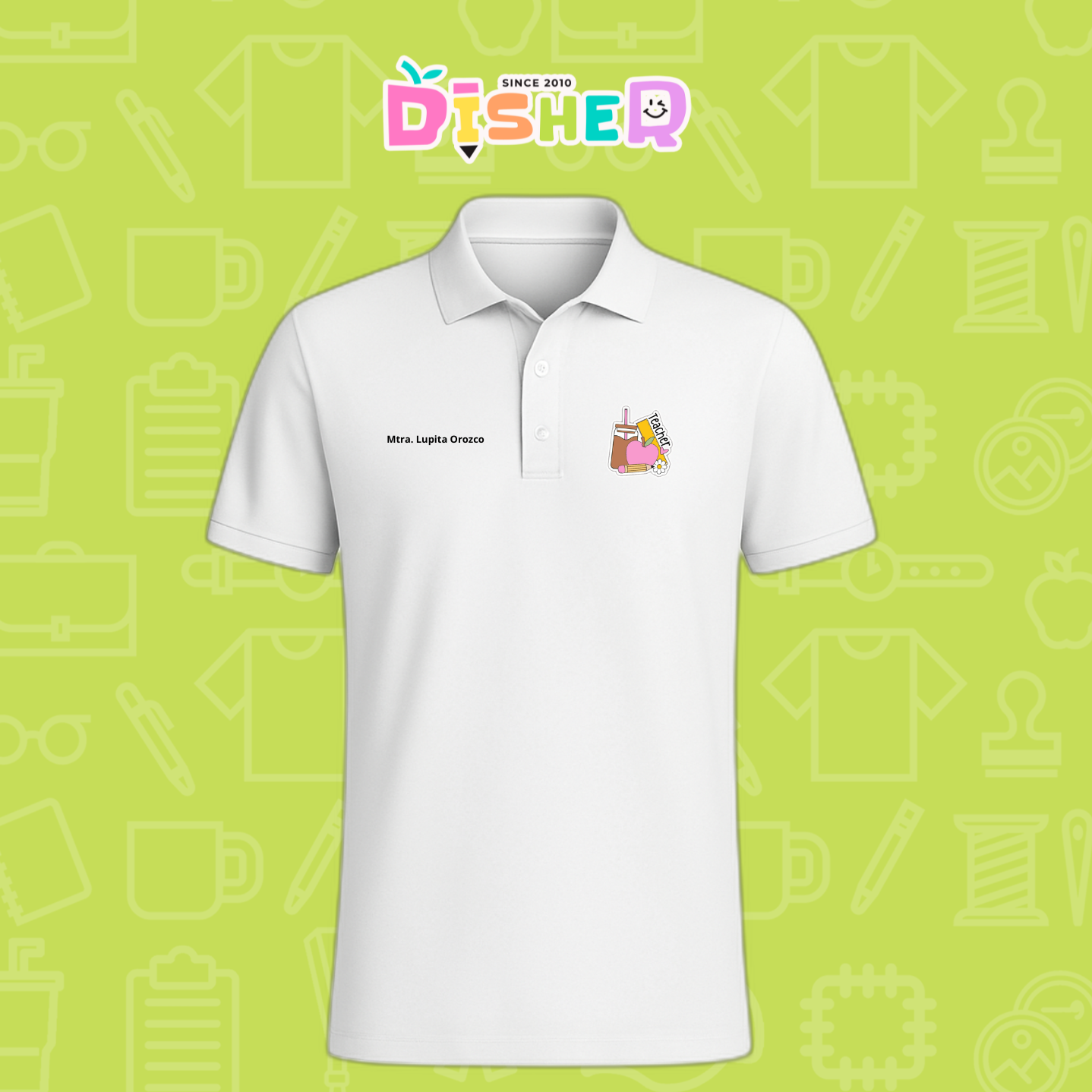 PBD-C-0036: Polo Bordada Dry Fit Caballero I Teacher coffe