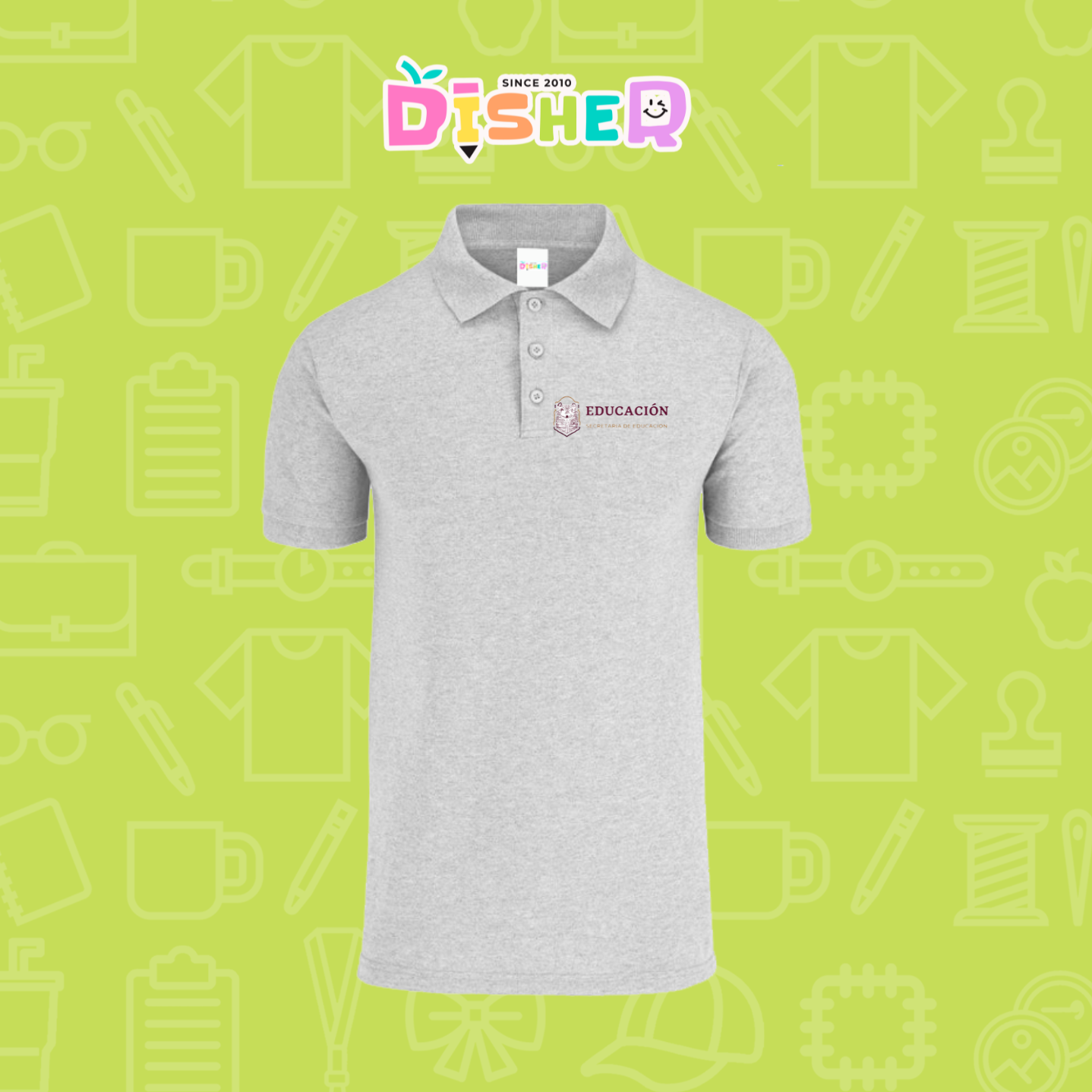 PBY-C-0096: Polo Bordada 50/50 Caballero I Educación