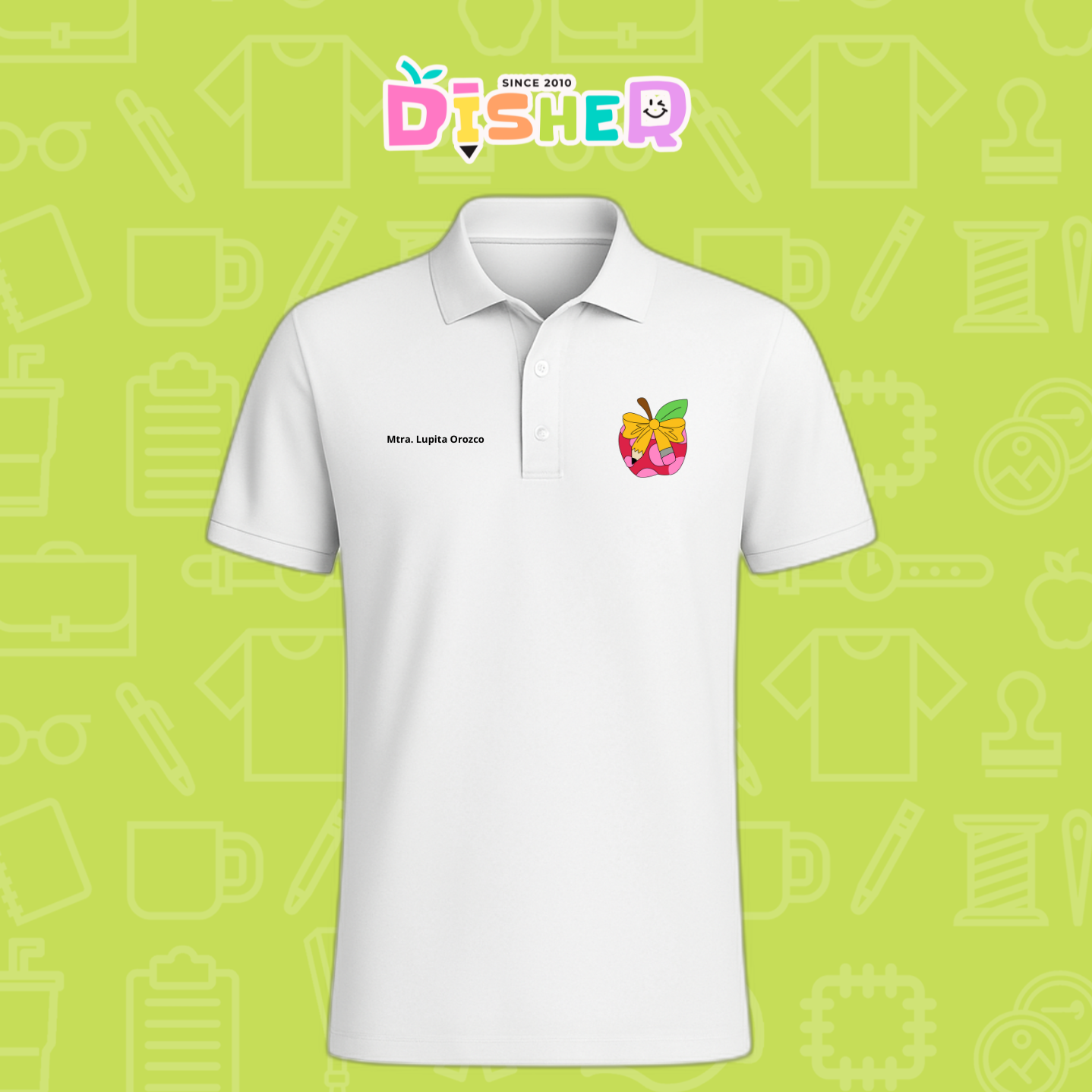 PBD-C-0012: Polo Bordada Dry Fit Caballero I Manzana moño
