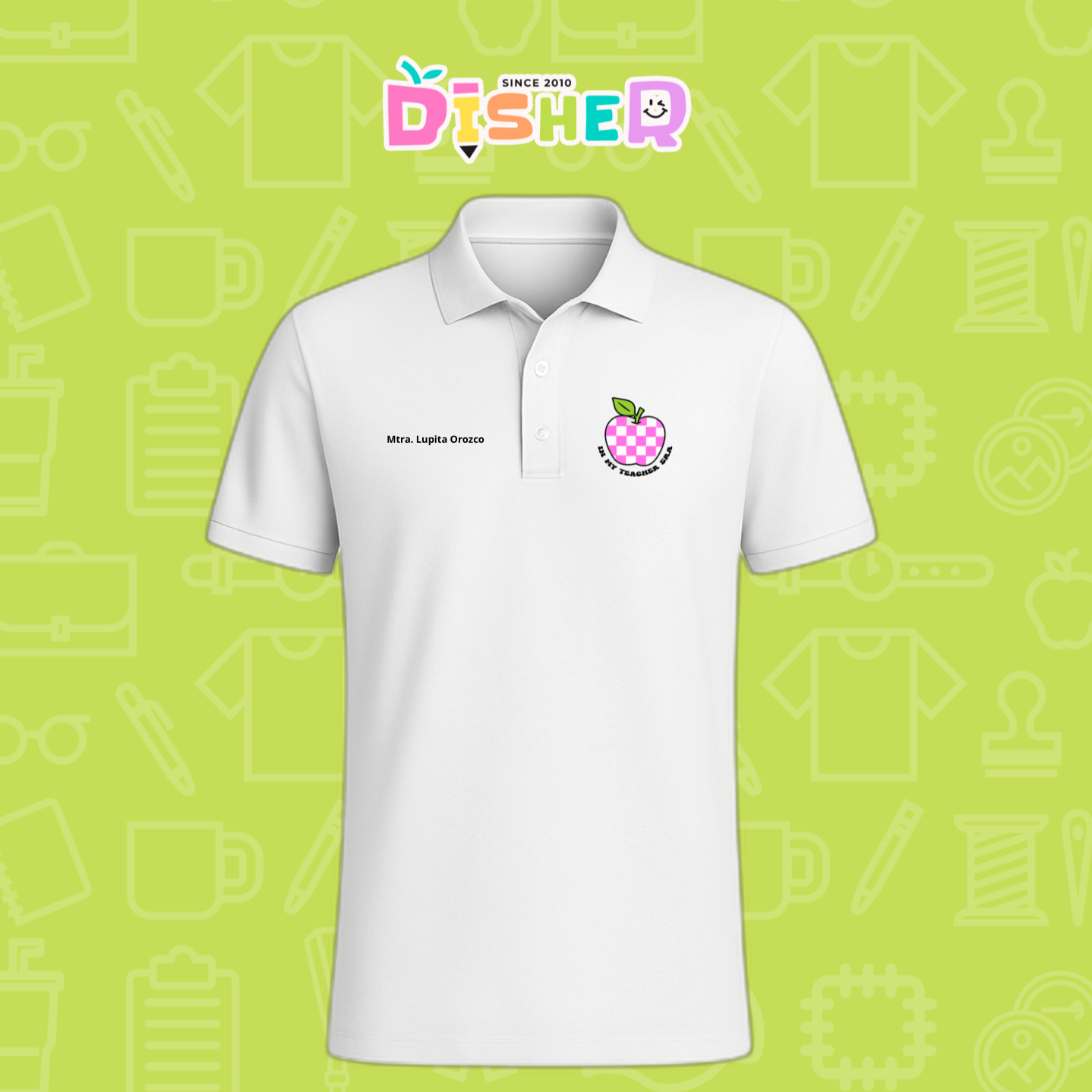 PBD-C-0026: Polo Bordada Dry Fit Caballero I Manzana cuadros