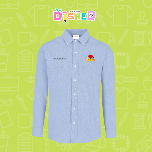 CBOL-C-001: Camisa Bordada Oxford Manga Larga Caballero I Manzana lápiz