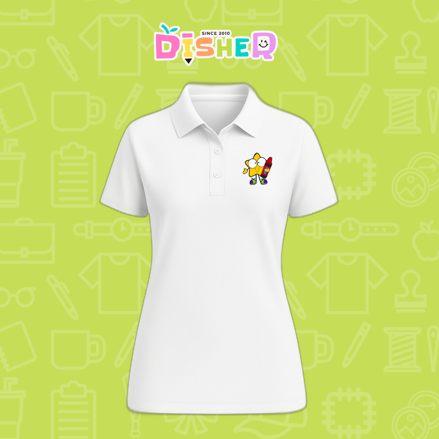 PBD-D-066: Polo Bordada Dry Fit Dama I Estrella manitas