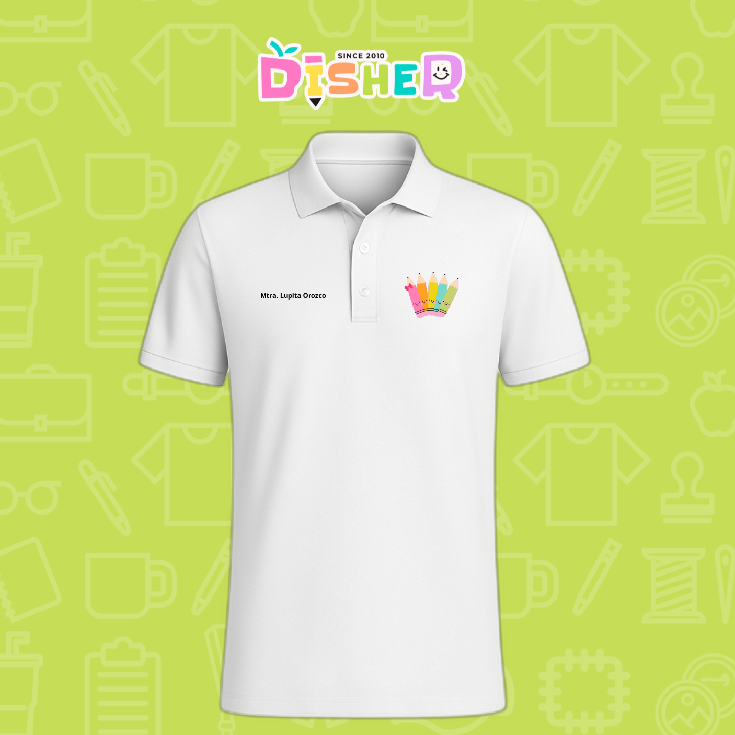 PBD-C-0042: Polo Bordada Dry Fit Caballero I Amigas crayolas