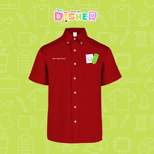 CBGC-C-033: Camisa Bordada Gabardina Manga Corta Caballero I Papel pencil