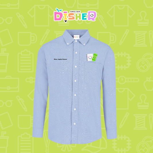 CBOL-C-033: Camisa Bordada Oxford Manga Larga Caballero I Paper pencil