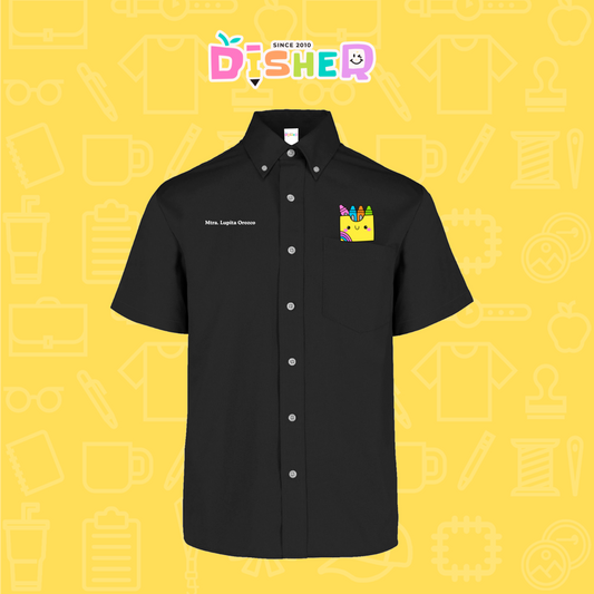 CBGC-C-016: Camisa Bordada Gabardina Manga Corta Caballero I Cajita crayolas