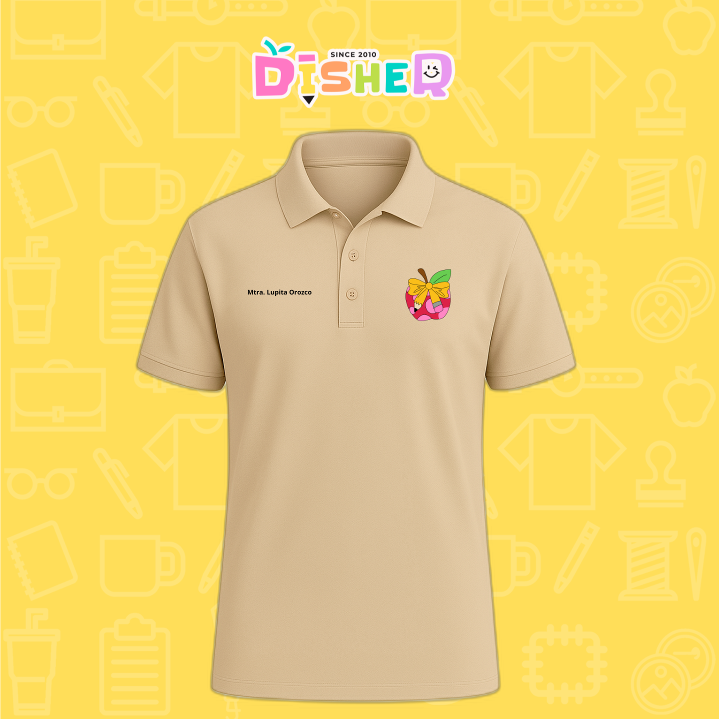 PBD-C-0012: Polo Bordada Dry Fit Caballero I Manzana moño