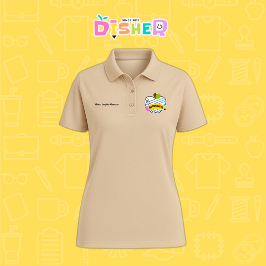PBD-D-094: Polo Bordada Dry Fit Dama I Corazón papel secundaria