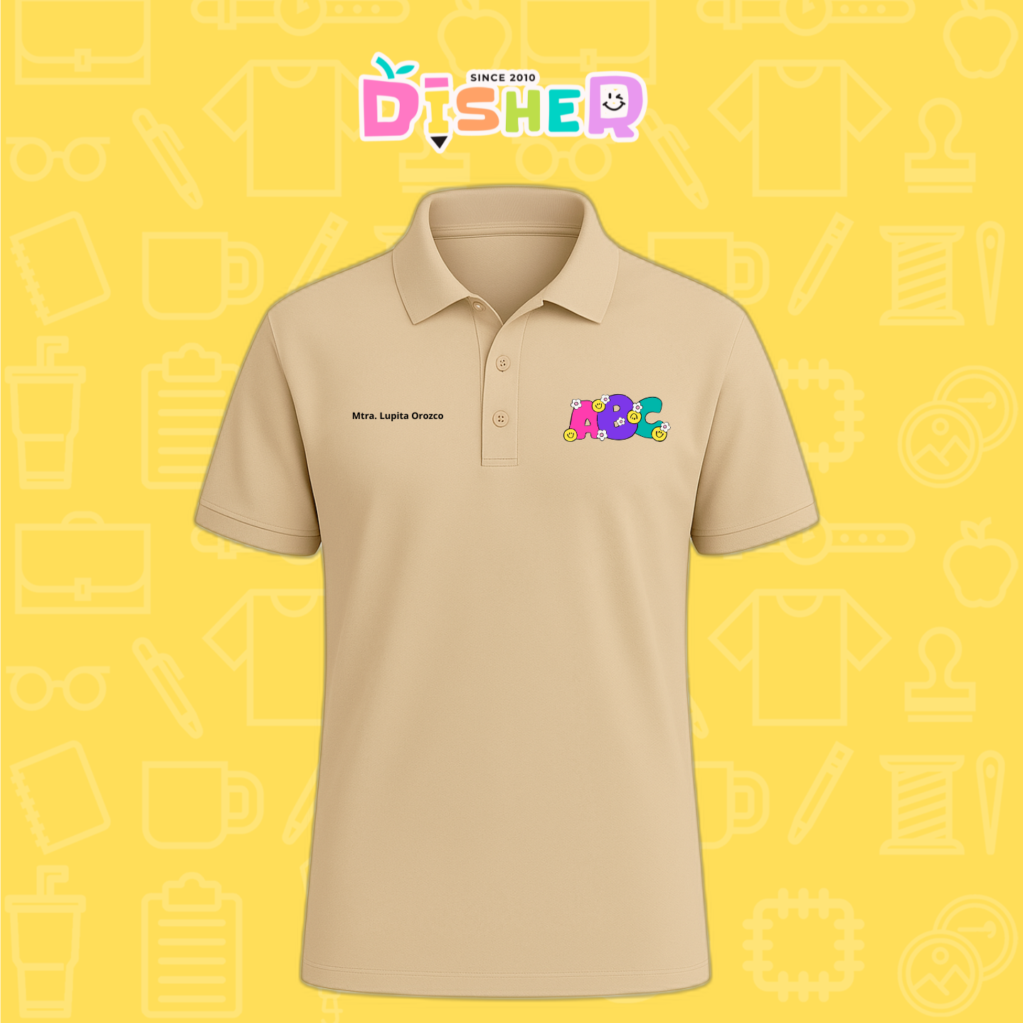 PBD-C-0043: Polo Bordada Dry Fit Caballero I Abc flores