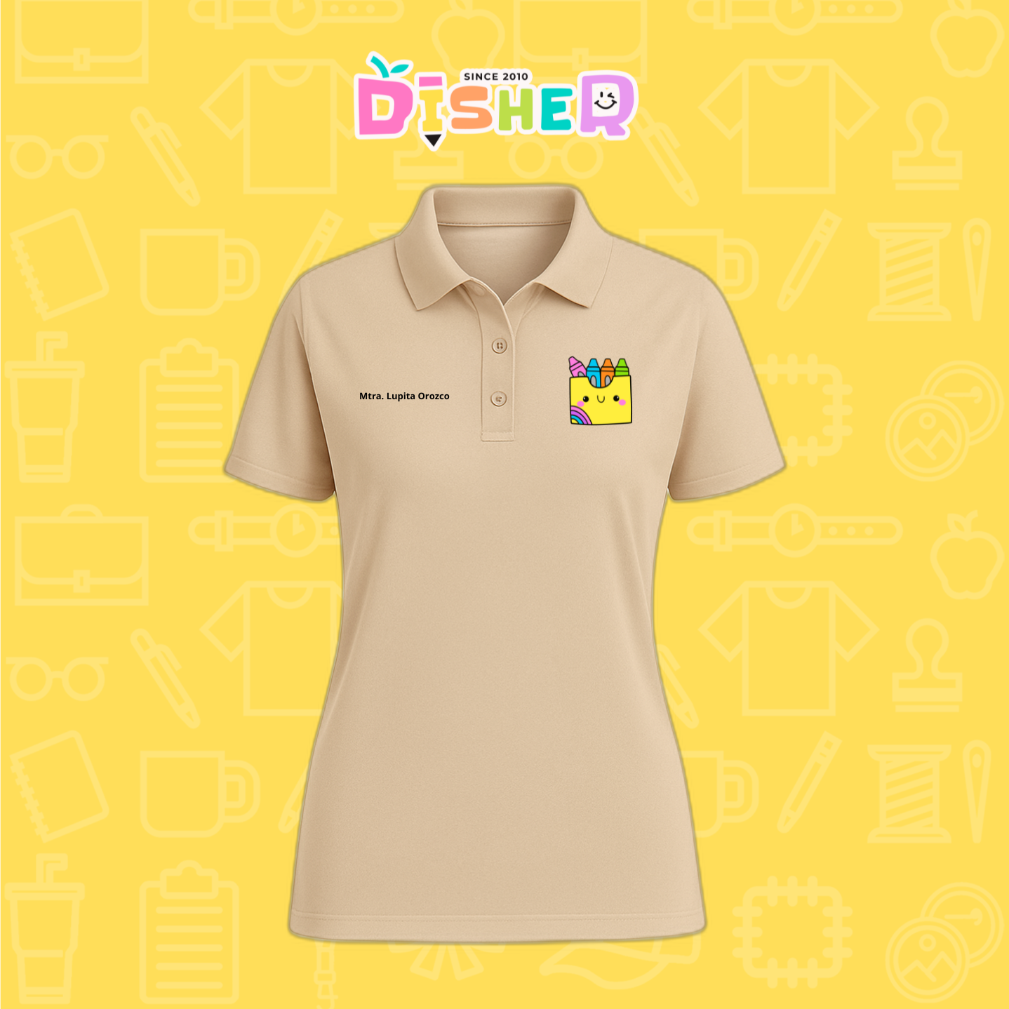 PBD-D-016: Polo Bordada Dry Fit Dama I Cajita crayola