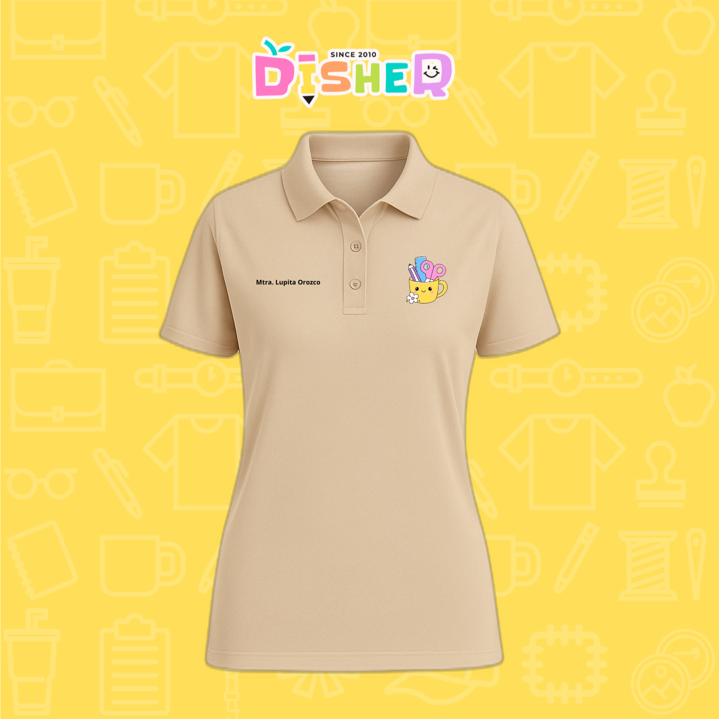 PBD-D-052: Polo Bordada Dry Fit Dama I Tacita útiles
