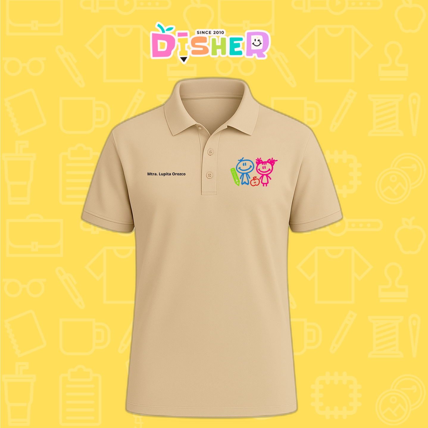 PBD-C-0062: Polo Bordada Dry Fit Caballero I Niños trazos