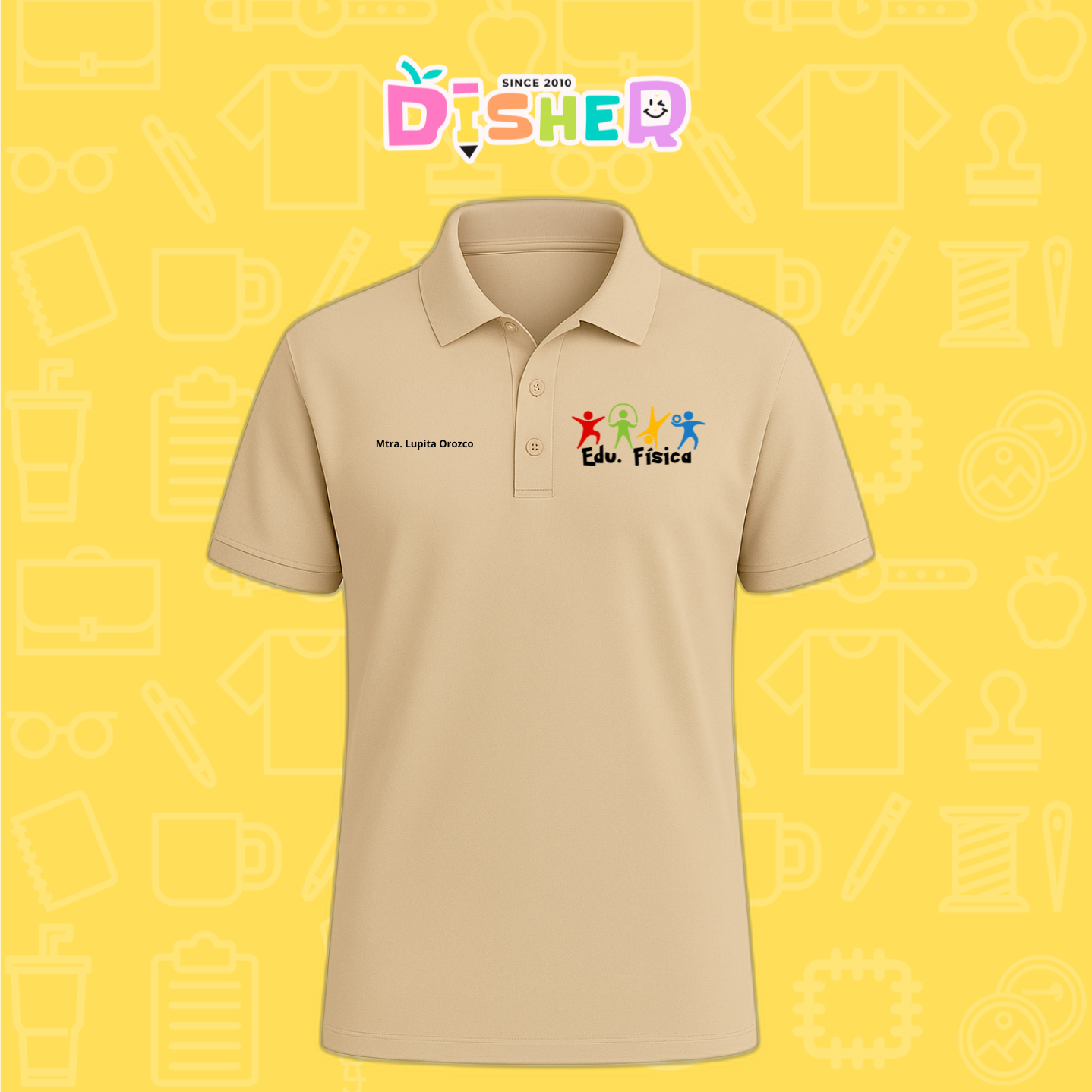 PBD-C-0091: Polo Bordada Dry Fit Caballero I Manzana lápices