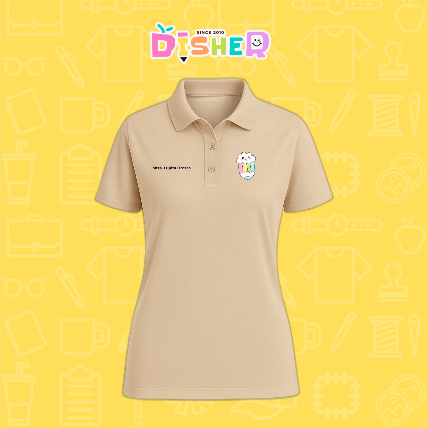 PBD-D-057: Polo Bordada Dry Fit Dama I Lápiz nube