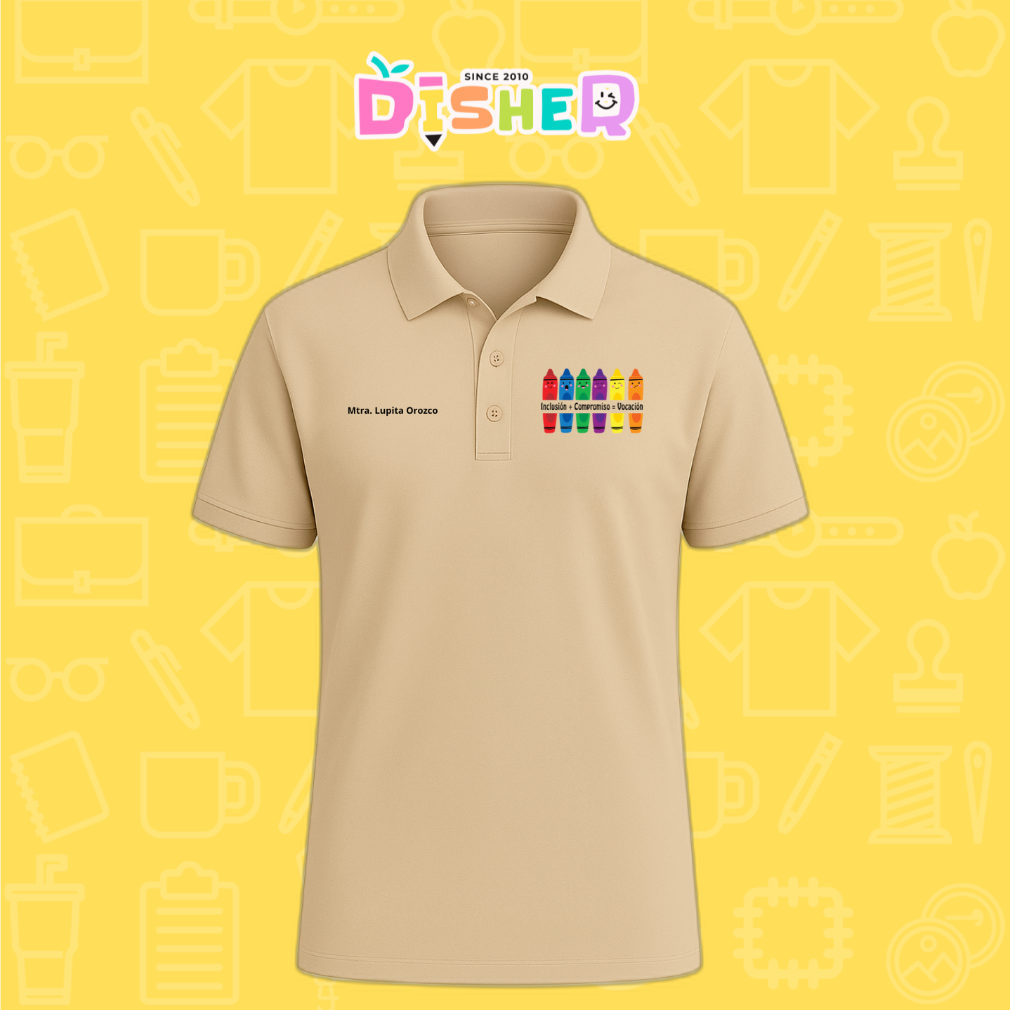 PBD-C-0063: Polo Bordada Dry Fit Caballero I Crayolitas emociones
