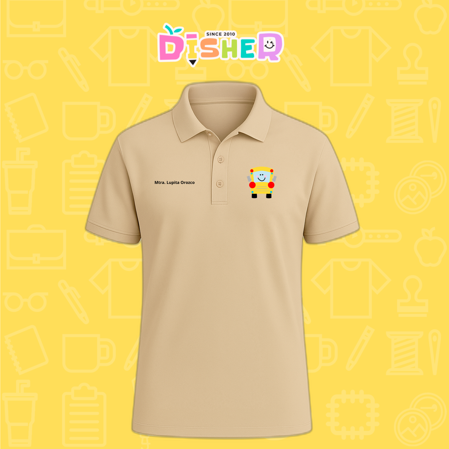 PBD-C-0035: Polo Bordada Dry Fit Caballero I Smile bus