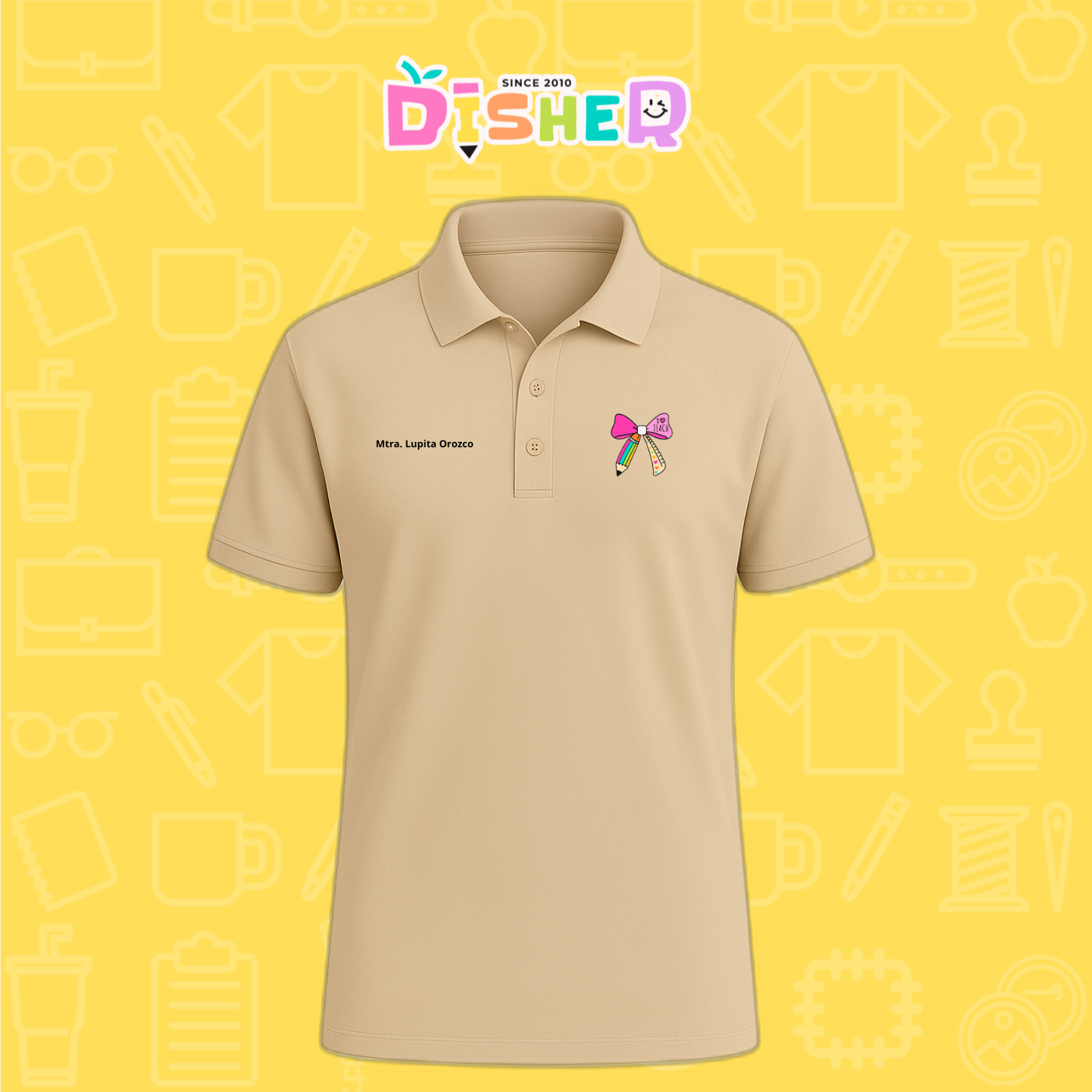 PBD-C-0040: Polo Bordada Dry Fit Caballero I Moño arcoiris