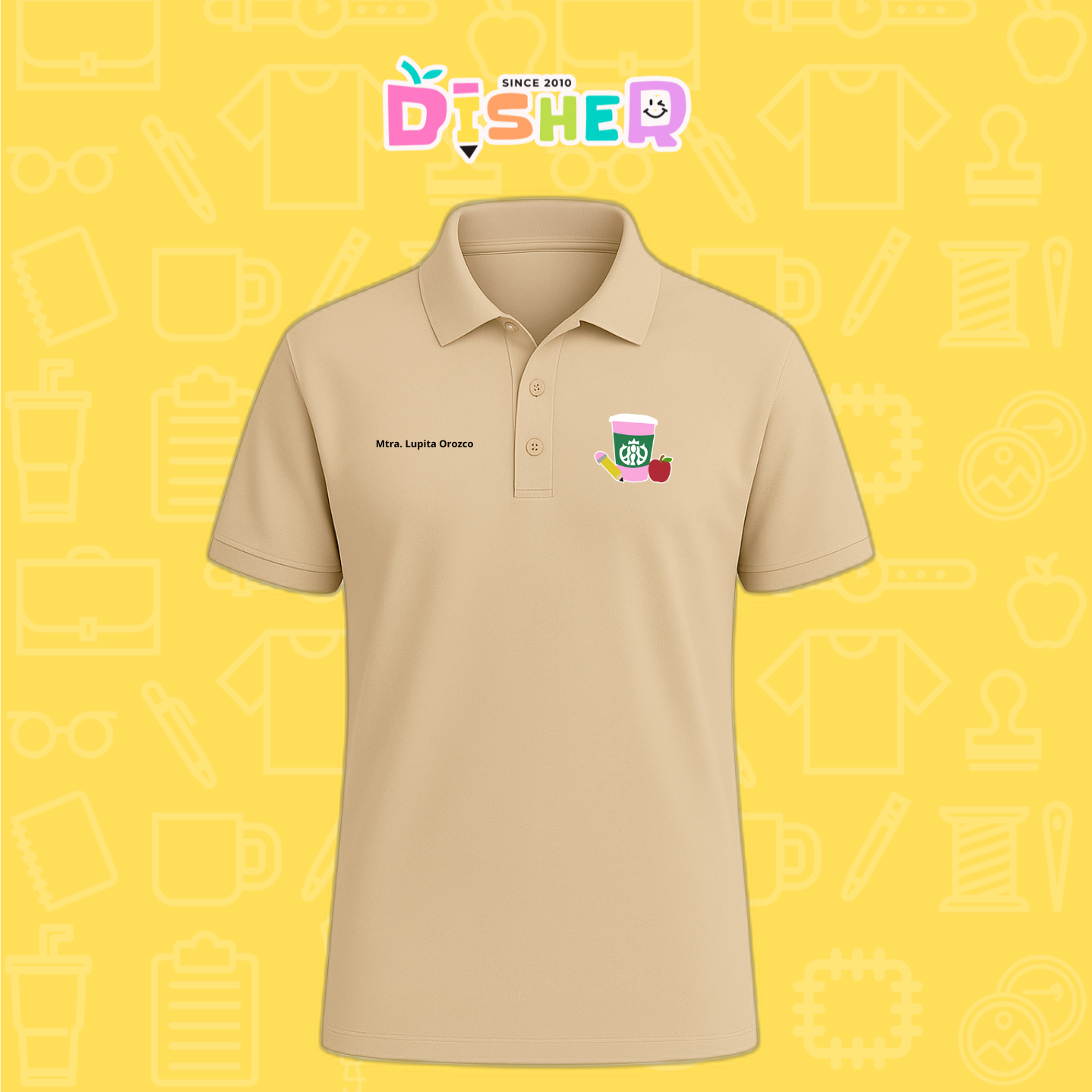 PBD-C-0037: Polo Bordada Dry Fit Caballero I Teacher Starbucks