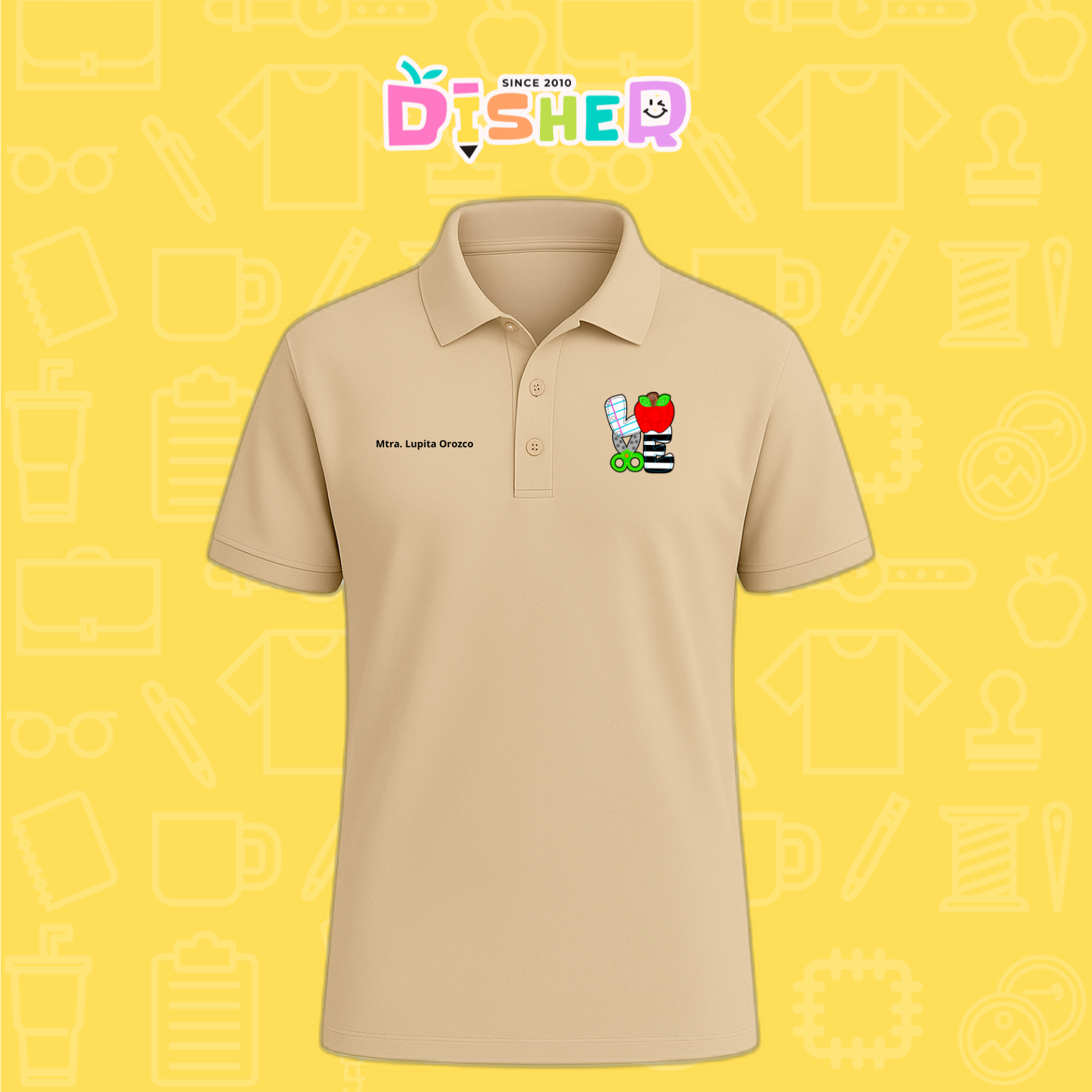 PBD-C-0069: Polo Bordada Dry Fit Caballero I Love