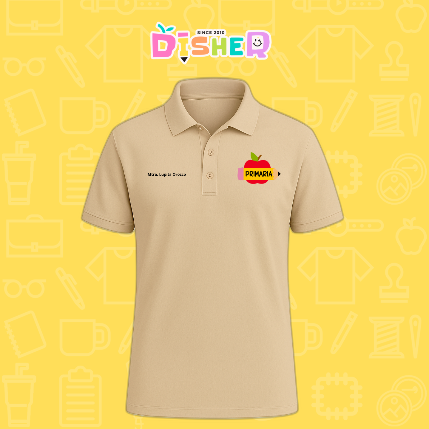 PBD-C-0085: Polo Bordada Dry Fit Caballero I Manzana primaria