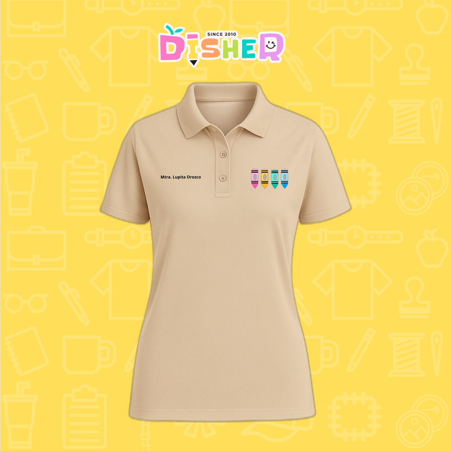 PBD-D-045: Polo Bordada Dry Fit Dama I Crayolas pastel