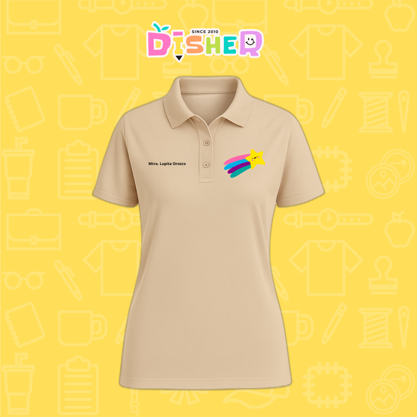 PBD-D-019: Polo Bordada Dry Fit Dama I Estrella fugaz