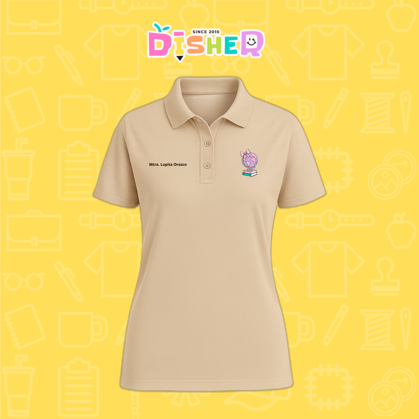 PBD-D-047: Polo Bordada Dry Fit Dama I Mundo rosita