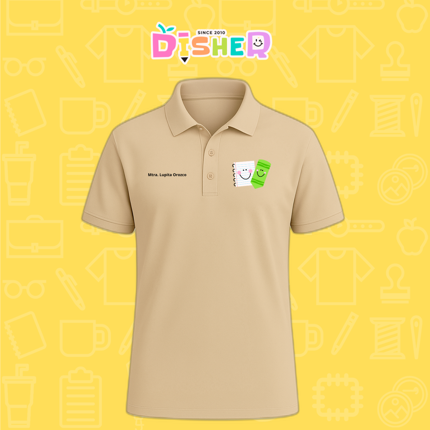 PBD-C-0033: Polo Bordada Dry Fit Caballero I Paper pencil