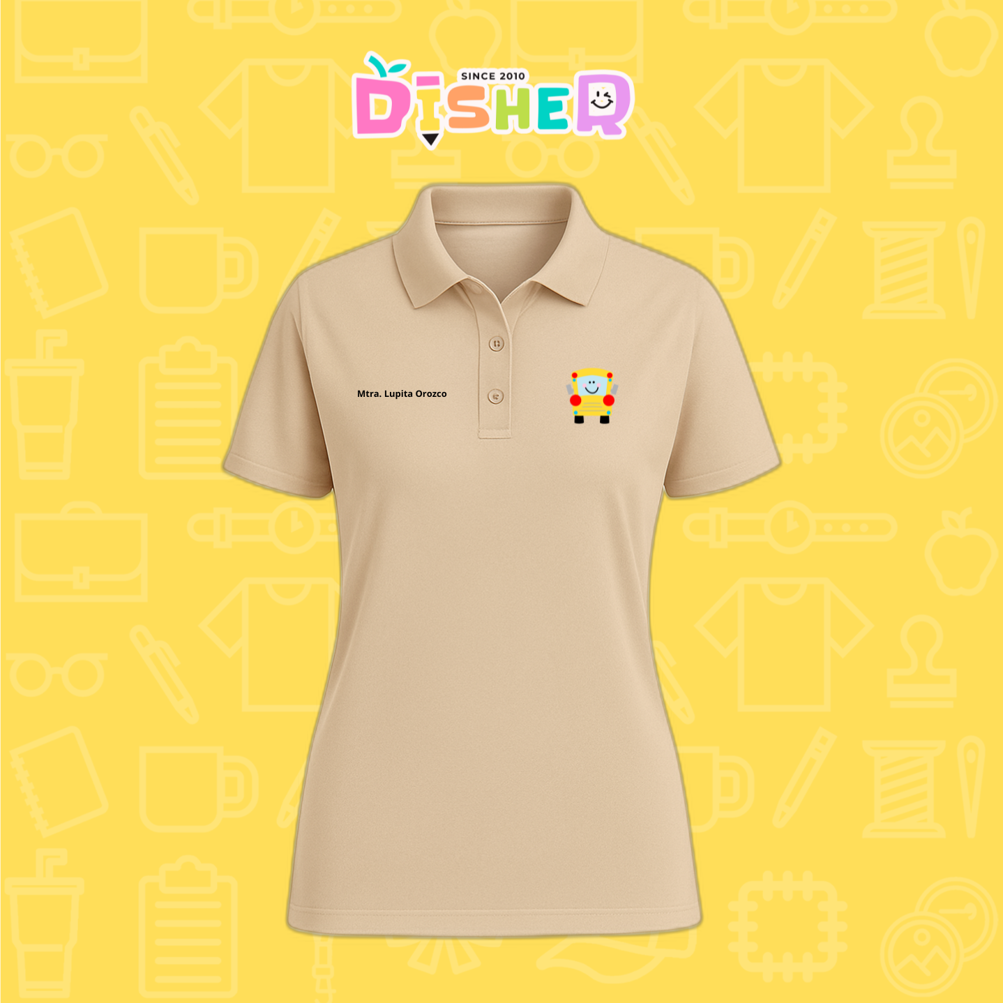 PBD-D-035: Polo Bordada Dry Fit Dama I Smile bus