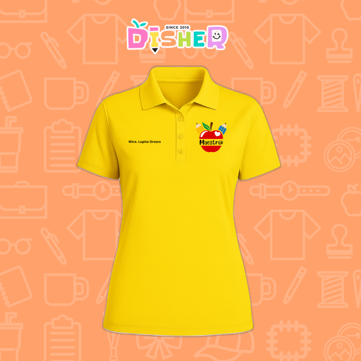 PBD-D-091: Polo Bordada Dry Fit Dama I Manzana lápices