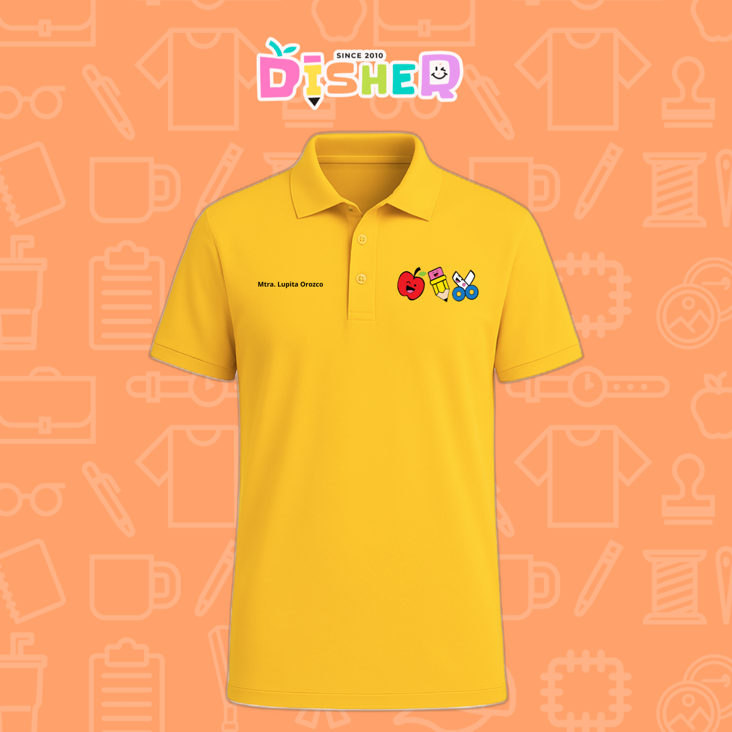 PBD-C-0065: Polo Bordada Dry Fit Caballero I Soy Maestro útiles