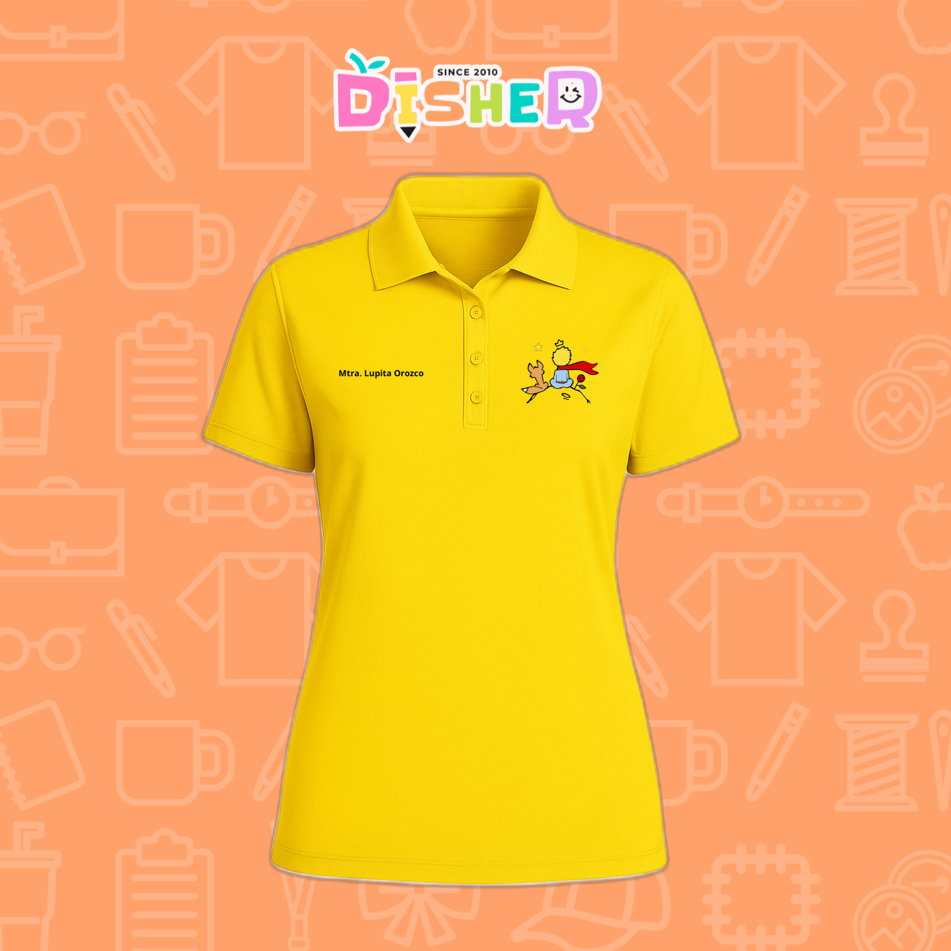 PBD-D-014: Polo Bordada Dry Fit Dama I El principito