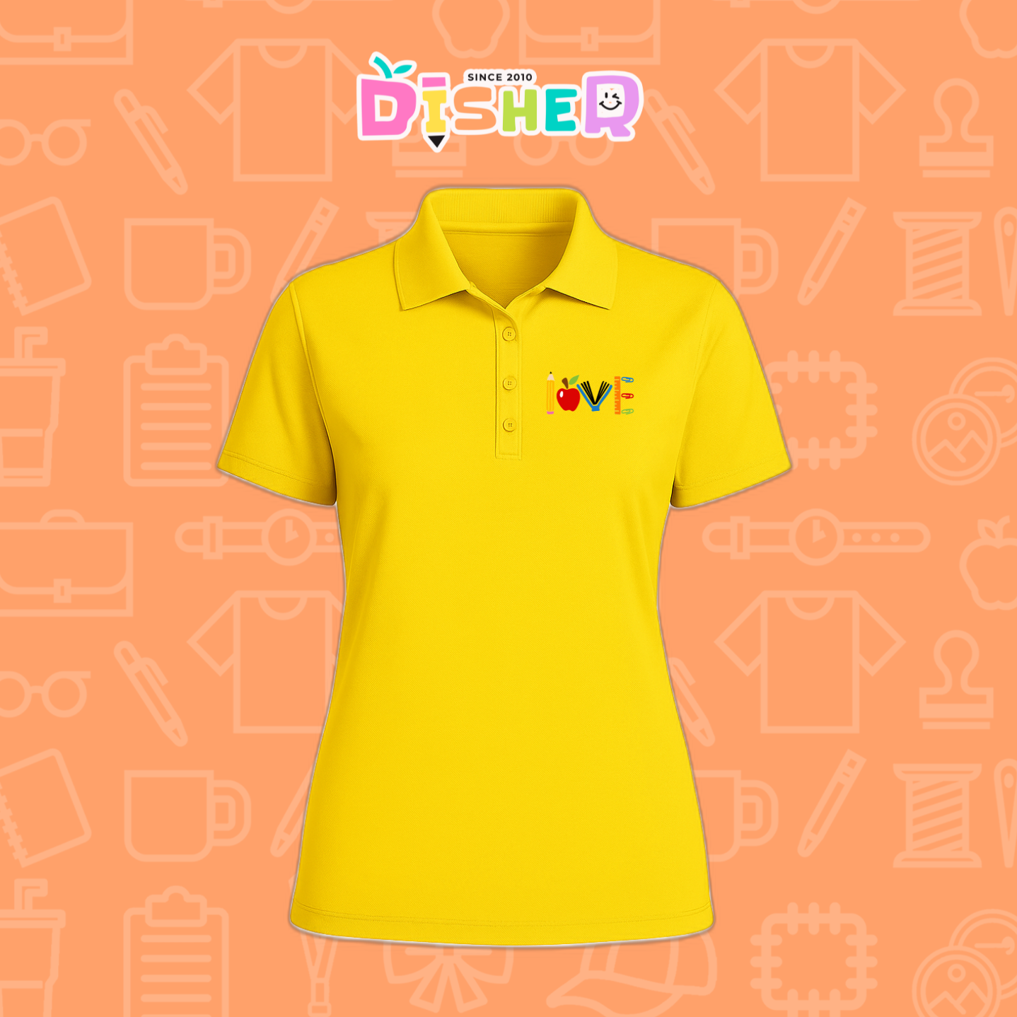 PBD-D-074: Polo Bordada Dry Fit Dama I Love libro