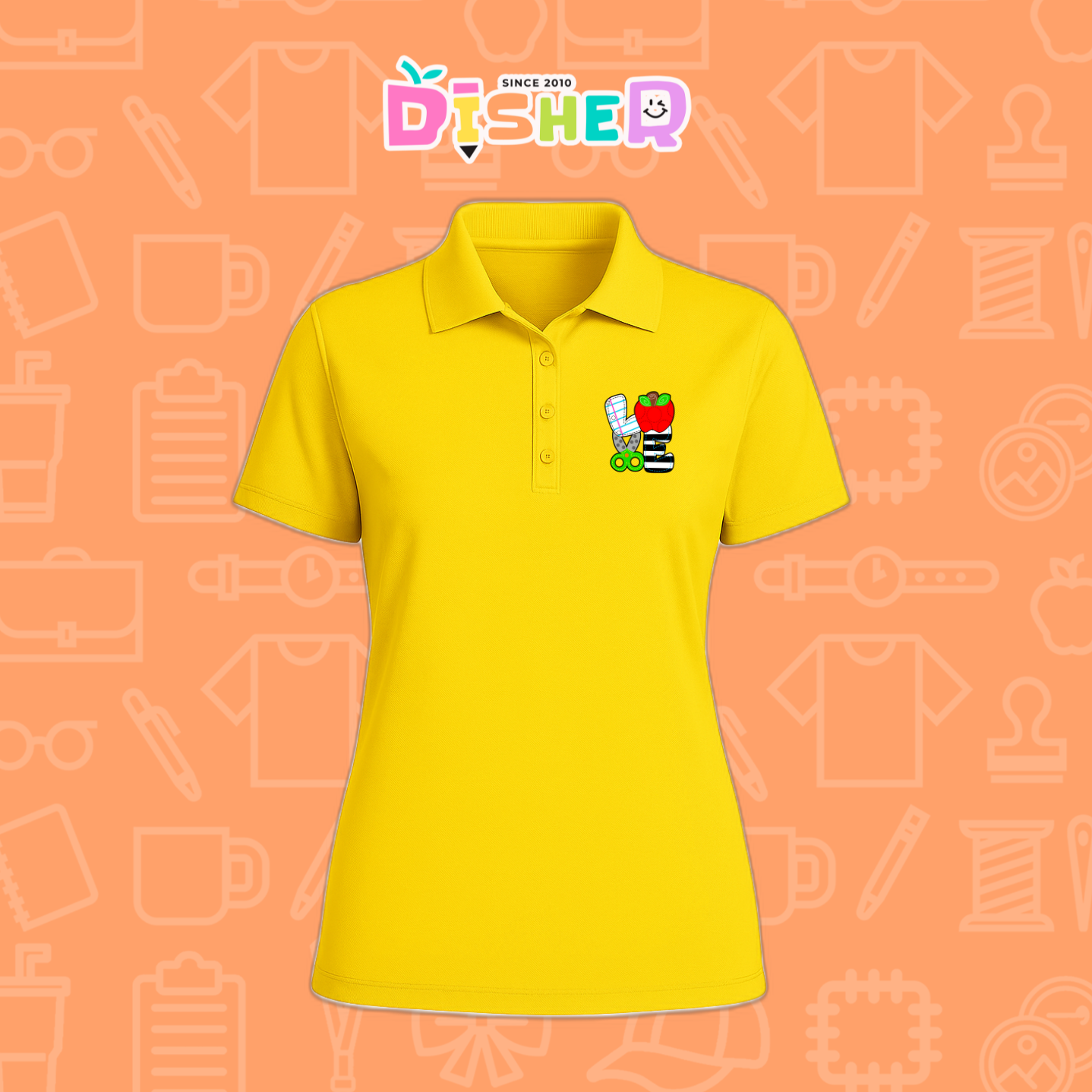 PBD-D-069: Polo Bordada Dry Fit Dama I Love