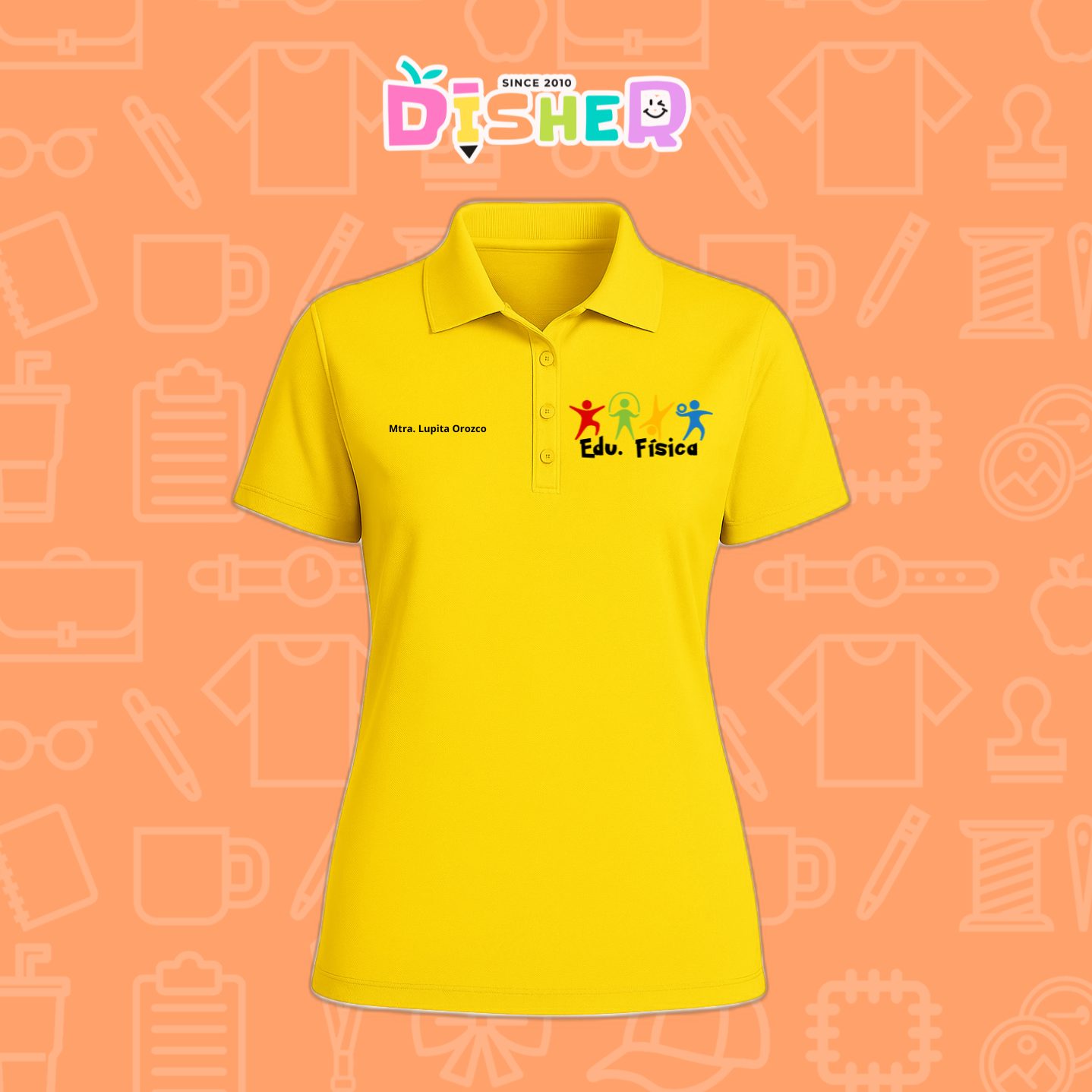 PBD-D-090: Polo Bordada Dry Fit Dama I Educación física