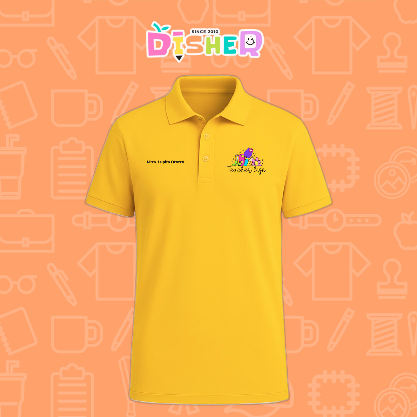 PBD-C-0039: Polo Bordada Dry Fit Caballero I Teacherlife