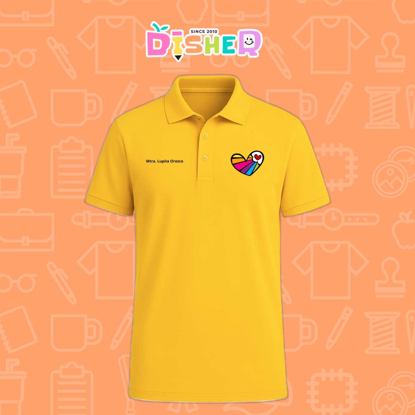 PBD-C-0073: Polo Bordada Dry Fit Caballero I Corazón lineas