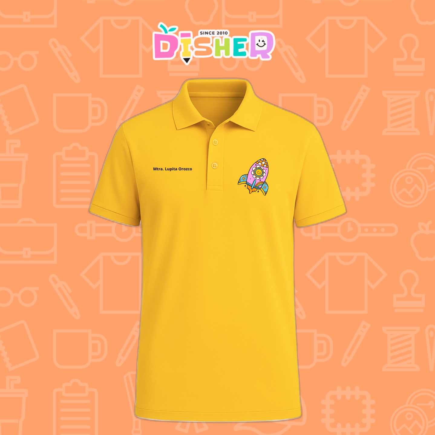 PBD-C-0027: Polo Bordada Dry Fit Caballero I Cohete